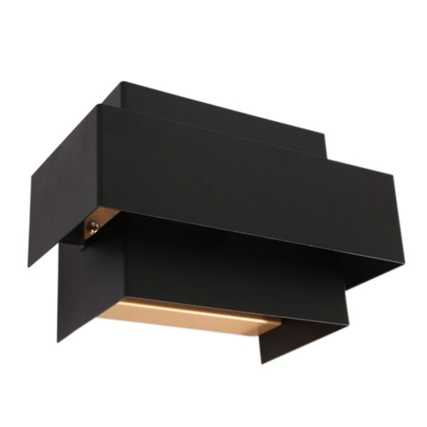 Steinhauer Muro wandlamp - 2700K - 600L - 6W - 20 cm breed - met gouden binnenzijde - zwart - Image 17