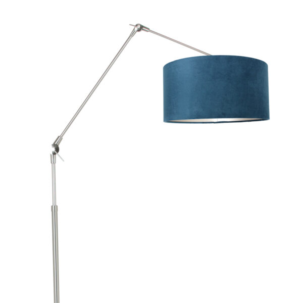 Steinhauer Prestige Chic vloerlamp - knikarm - 250 cm hoog - verstelbaar - staal met blauwe kap - Image 15