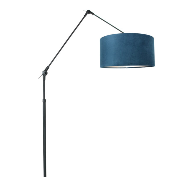 Steinhauer Prestige Chic vloerlamp - knikarm - 250 cm hoog - verstelbaar - zwart met blauwe kap - Image 15