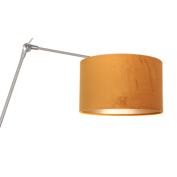 Steinhauer Prestige Chic wandlamp - kap ⌀30 cm - tot 105 cm diep - dimmer op het product - E27 - staal en okergeel - Image 16