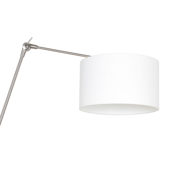 Steinhauer Prestige Chic wandlamp - kap ⌀30 cm - tot 105 cm diep - dimmer op het product - E27 - staal en wit linnen - Image 15
