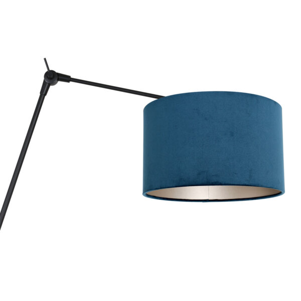 Steinhauer Prestige Chic wandlamp met knikarm - verstelbaarheid 40 t/m 90cm - Ø30 cm -  zwart met blauwe kap - Image 16
