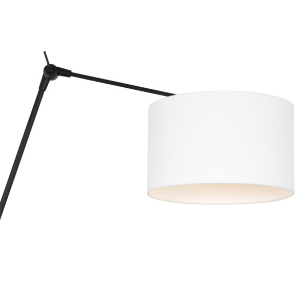 Steinhauer Prestige Chic wandlamp - kap ⌀30 cm -  tot 105 cm diep - dimmer op het product - E27 - zwart en wit linnen - Image 16
