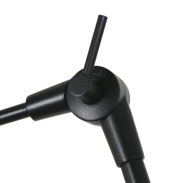 Steinhauer Prestige Chic wandlamp - kap ⌀30 cm taps - tot 105 cm diep - dimmer op het product - E27 - zwart en wit linnen - Image 16