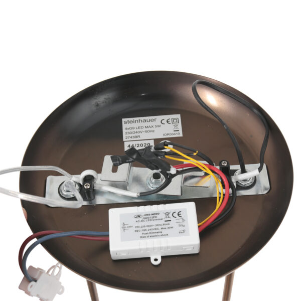 Steinhauer Sovereign Classic hanglamp - vierlichts - incl. G9 LED - pulsdimmer - brons - Afbeelding 15