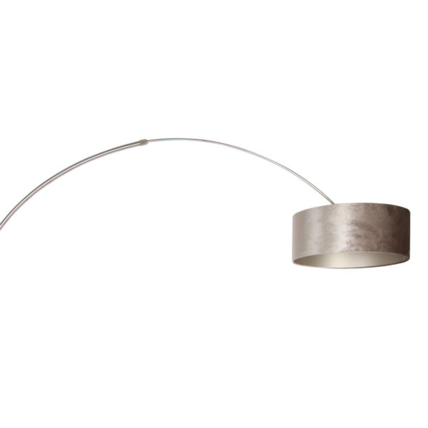 Steinhauer Sparkled vloerlamp - booglamp - 230 cm hoog - verstelbaar - staal met zilveren lampenkap - Image 15