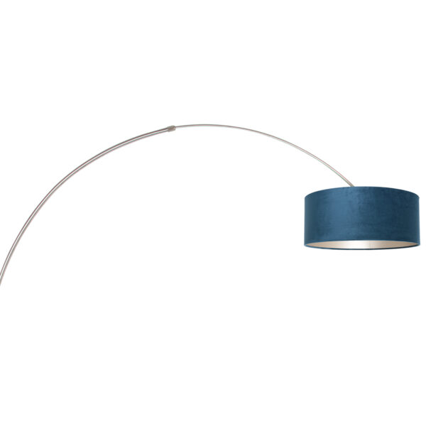 Steinhauer Sparkled Light booglamp - uittrekbaar - 155 tot 215 cm diep - staal met blauwe kap - Image 15