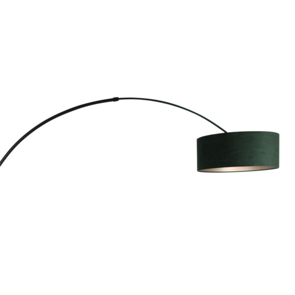 Steinhauer Sparkled vloerlamp - booglamp - 230 cm hoog - verstelbaar - zwart met groene lampenkap - Image 15