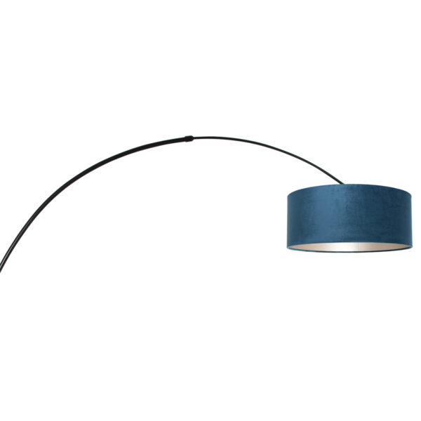 Steinhauer Sparkled Light booglamp - uittrekbaar - 155 tot 215 cm diep - zwart met blauwe kap - Image 15