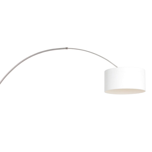Steinhauer Sparkled Light wandlamp - boog - kap ⌀40 cm - draai- en uittrekbaar - staal met wit linnen - Image 16