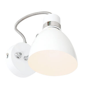 Steinhauer Spring wandlamp – ø 12 cm – E27 (grote fitting) – Wit