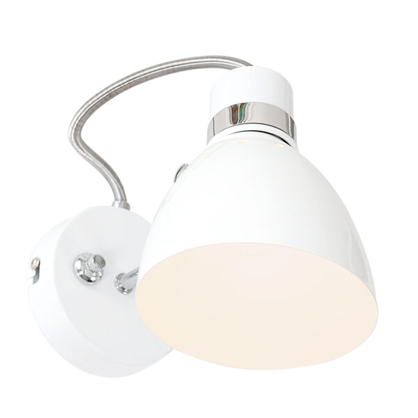 Steinhauer Spring wandlamp – ø 12 cm – E27 (grote fitting) – Wit