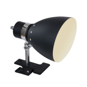 Steinhauer Spring wandlamp – ø 13 cm – E27 (grote fitting) – Zwart