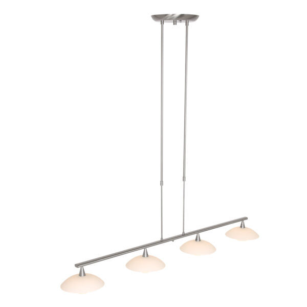 Steinhauer Tallerken hanglamp - incl. lichtbron - vierlichts - 95 cm breed - staal - Image 25