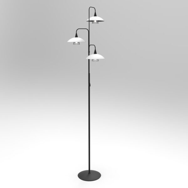 Steinhauer Tallerken vloerlamp - incl. lichtbron - drielichts - 170 cm hoog - zwart - Image 16