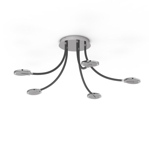 Steinhauer Turound plafonnieres – ø 91,5 cm – Ingebouwd (LED) – staal en transparant en zwart - Image 9
