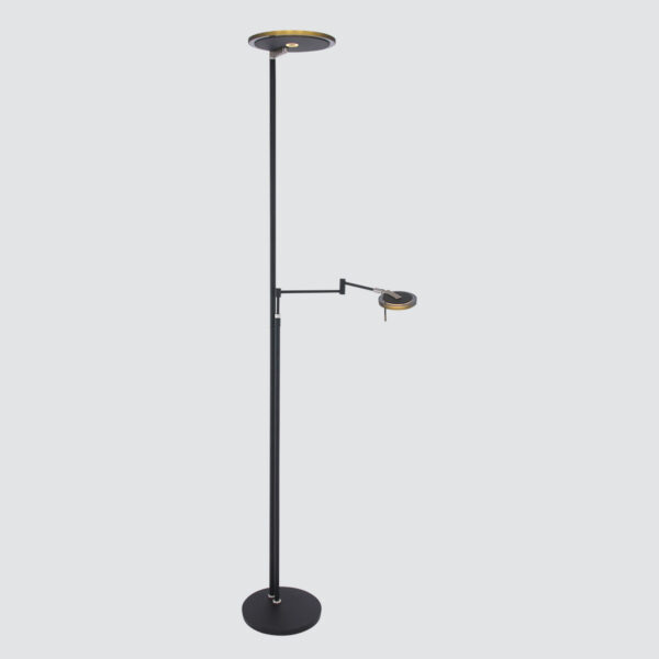 Zwarte moderne leeslamp met zwart glas Steinhauer Turound - Image 25