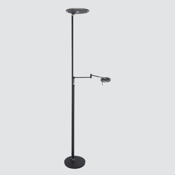 Zwarte moderne leeslamp met zwart glas Steinhauer Turound - Image 26