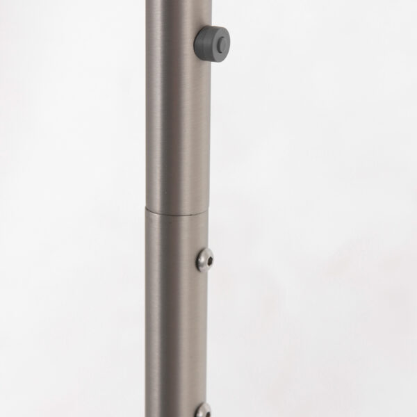 Steinhauer Turound staande lamp - uplight - 200 cm hoog - incl. LED - dimmer - staal met transparant glas - Image 12