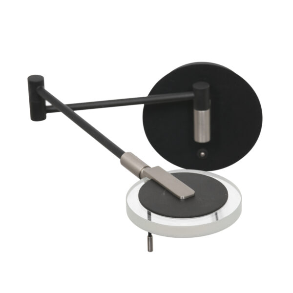 Steinhauer Turound wandlamp - LED - draai- en kantelbaar - 60 cm diep - glas en metaal - zwart - Image 12