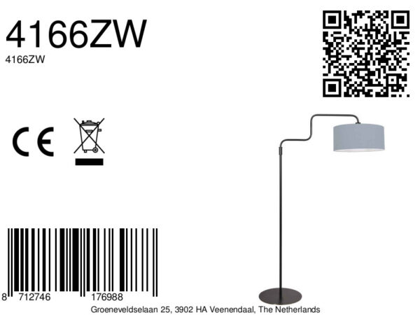 Trendy vloerlamp blauwe stof Steinhauer Bloeba - Image 16