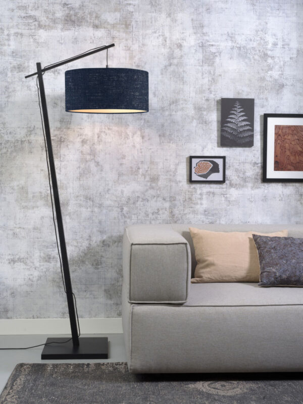Blauwe linnen bohemian vloerlamp GOOD&MOJO Andes - Image 2