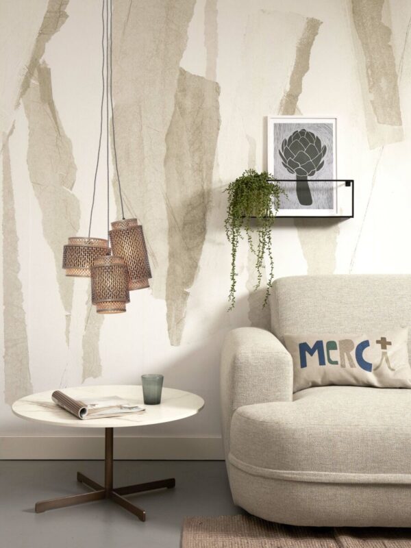 Hanglamp naturel zwart metaal bamboe boheems GOOD&MOJO Bhutan - Image 9