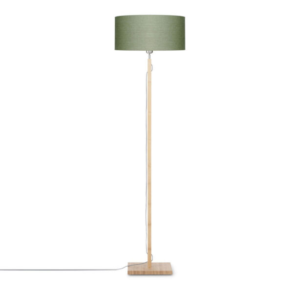 Bamboe vloerlamp groen linnen Scandinavisch GOOD&MOJO Fuji