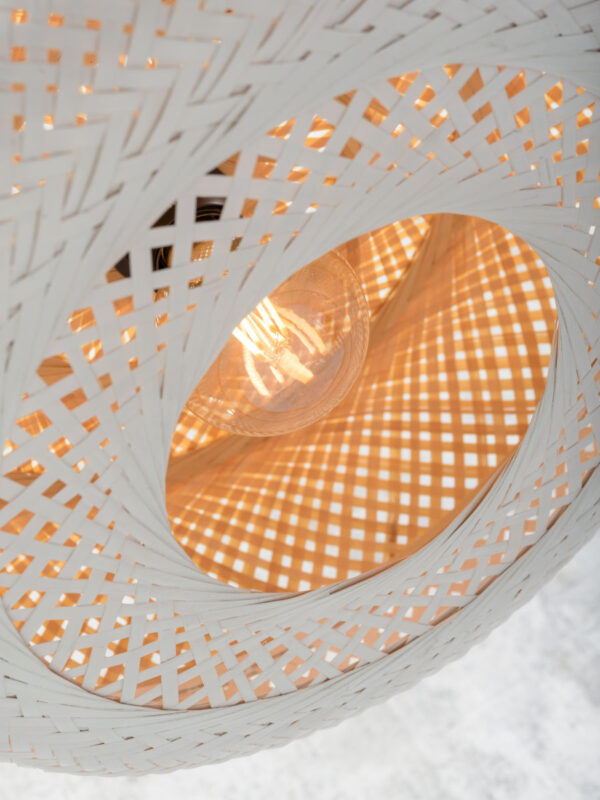 Witte bohemian vloerlamp bamboe GOOD&MOJO Palawan - Image 3