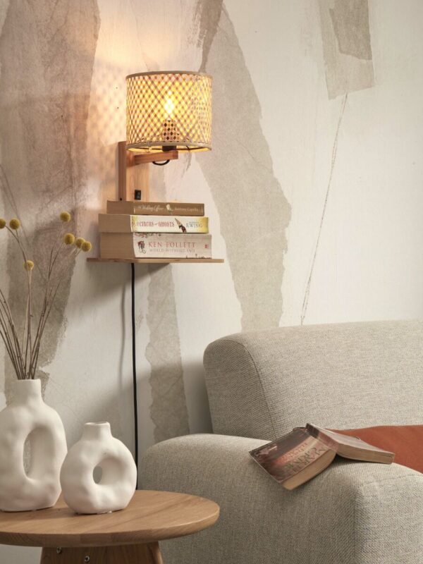 Wandlamp naturel boheems bamboe GOOD&MOJO Java - Image 2