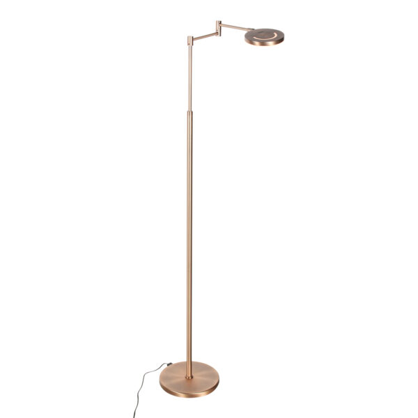 Oplaadbare bronskleurige vloerlamp met leesarm ingebouwde dimfunctie Steinhauer Soleil - Image 2