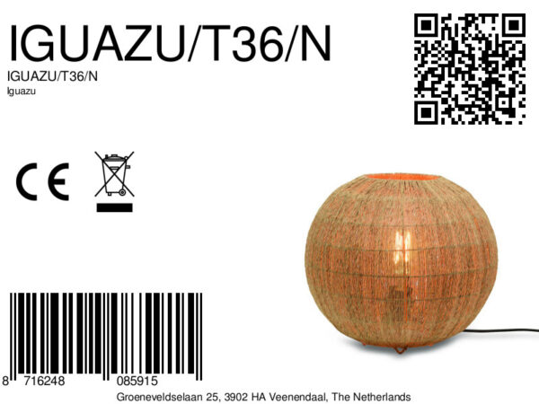 Rieten bohemian tafellamp zwart naturel GOOD&MOJO Iguazu - Image 11
