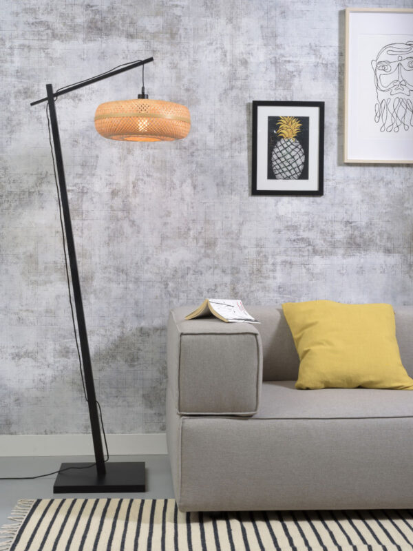 Naturel zwart bamboe vloerlamp bohemian GOOD&MOJO Palawan - Image 2