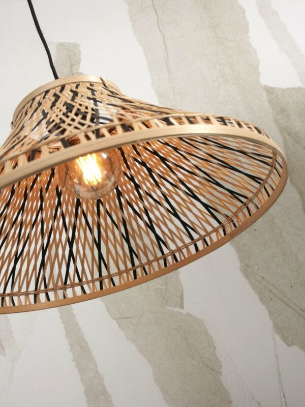 Naturel zwarte hanglamp bohemian bamboe metaal GOOD&MOJO Tahiti - Image 4
