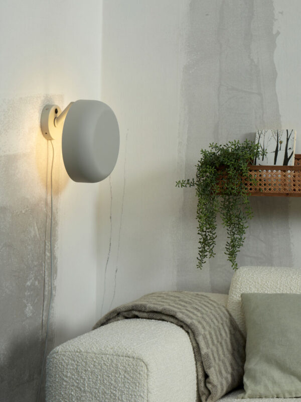 Grijze ronde retro wandlamp It's About RoMi Porto - Image 11