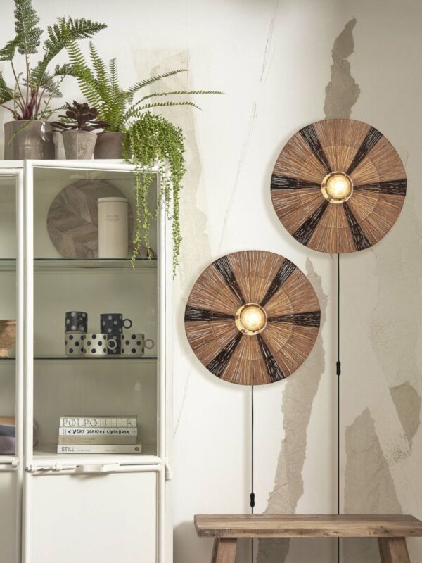 Zwart naturel bohemian ronde wandlamp GOOD&MOJO Iguazu - Image 5