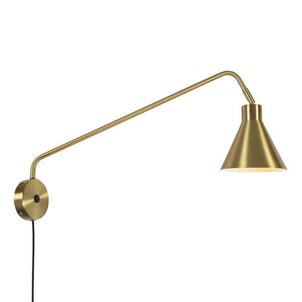 Retro wandlamp trechterkap goud It's About RoMi Lyon