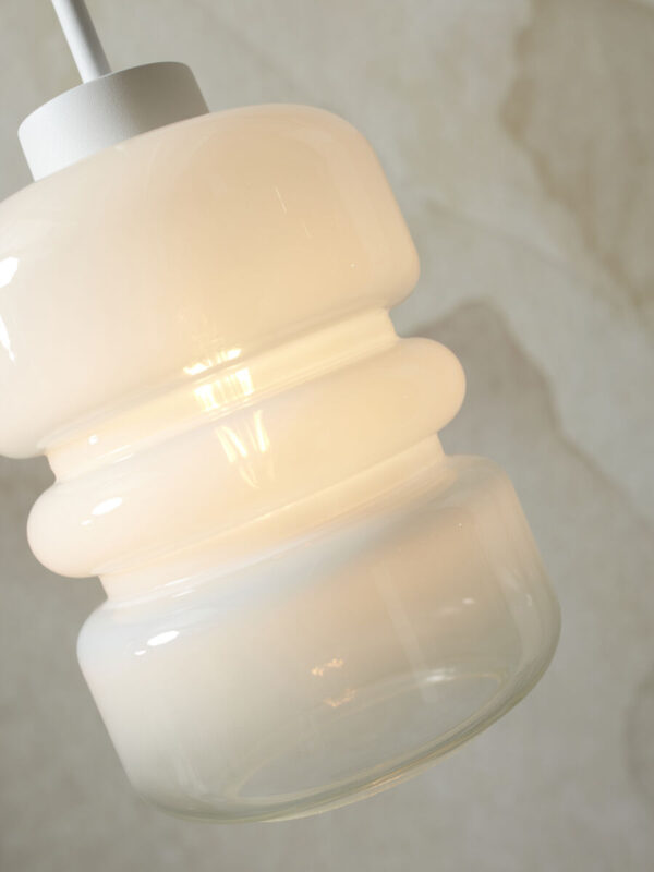 Witte klassieke glazen metalen hanglamp It's About RoMi Verona - Image 7