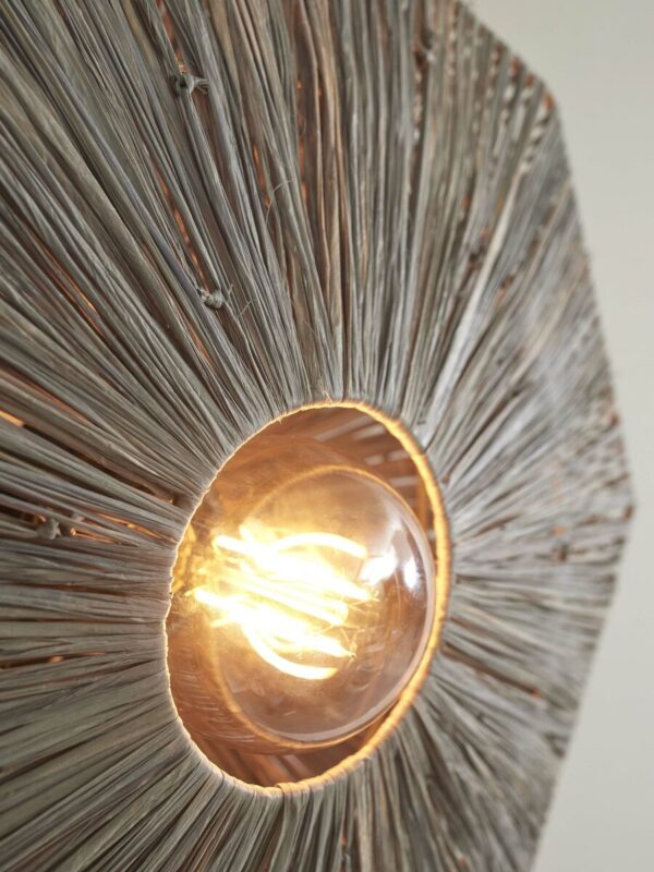 Grijze raffia plafondlamp achthoek GOOD&MOJO Panama - Image 3