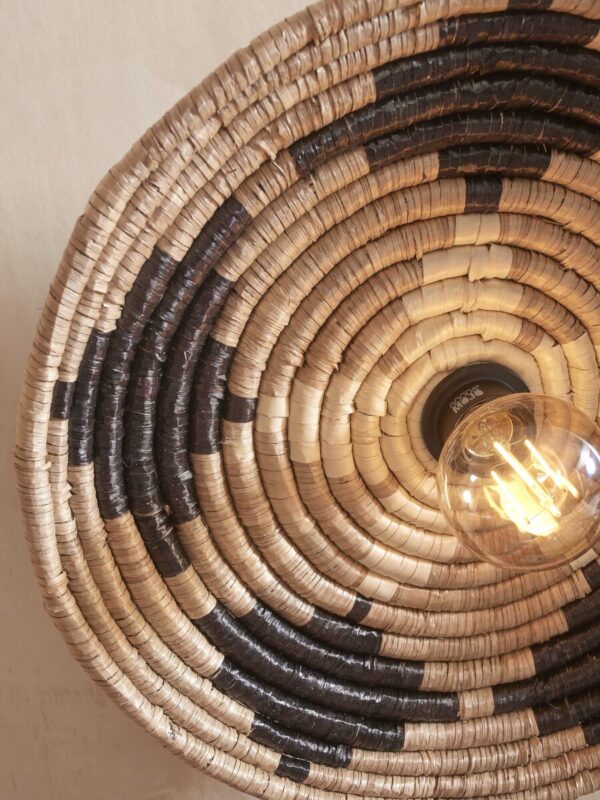 Koepelvormige zeegras plafondlamp naturel/zwart GOOD&MOJO Andros - Image 3