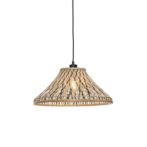 Naturel zwarte hanglamp bohemian bamboe metaal GOOD&MOJO Tahiti