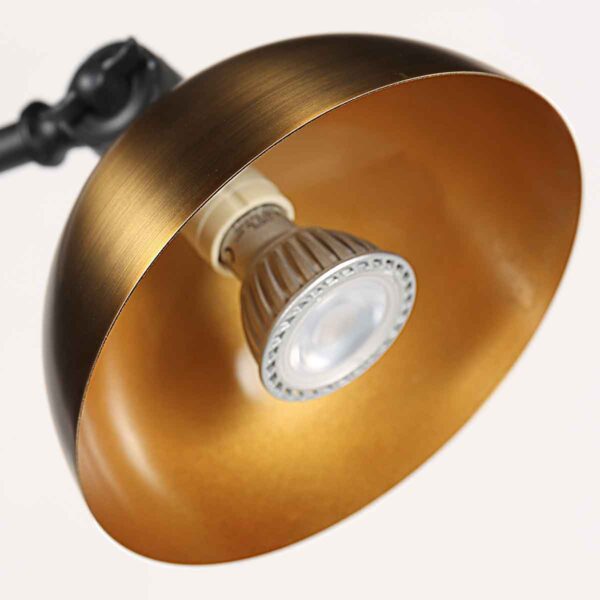 Retro zwarte vloerlamp bronze kap Steinhauer Pintino - Image 5