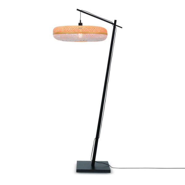 Witte bohemian vloerlamp bamboe GOOD&MOJO Palawan