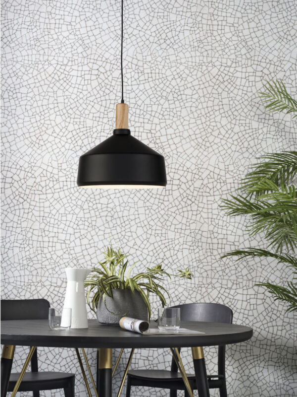 Naturel/zwarte hanglamp hout/metaal M It's About RoMi Melbourne - Image 2