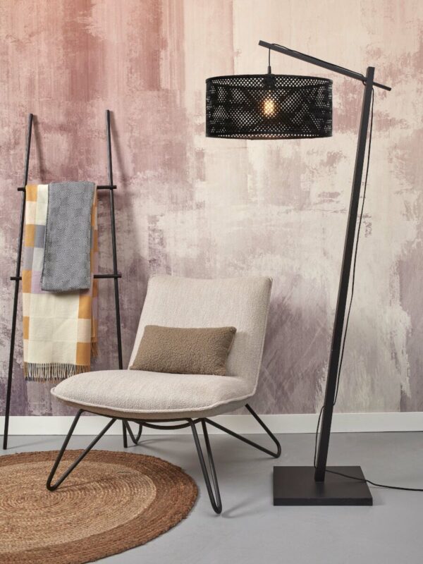 Zwarte bamboe vloerlamp bohemian GOOD&MOJO Java - Image 2