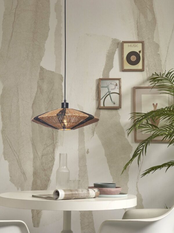 Zwarte rieten naturel zwart hanglamp GOOD&MOJO Iguazu - Image 10