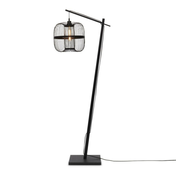 Bamboe vloerlamp zwart oosters GOOD&MOJO Hokkaido