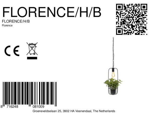 Zwarte hanglamp plantenpot It's About RoMi Florence - Image 12