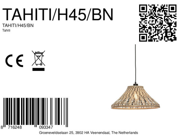 Naturel zwarte hanglamp bohemian bamboe metaal GOOD&MOJO Tahiti - Image 11
