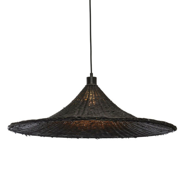 Zwarte rotan hanglamp boheems GOOD&MOJO Borabora